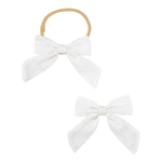 Off White Hand Tied Bow
