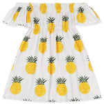 Pineapple Off the Shoulder Dress